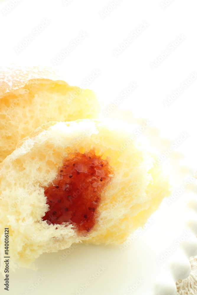 strawberry jam and scone