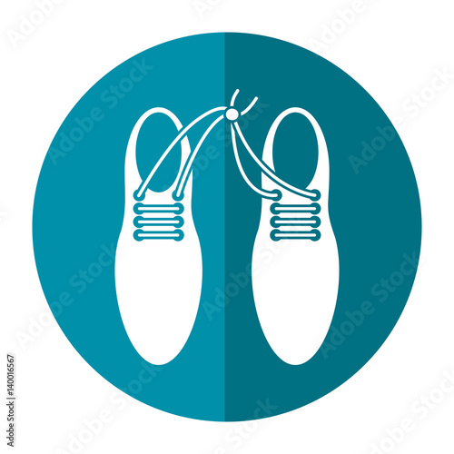 april fool shoelaces tied  image shadow vector illustration eps 10