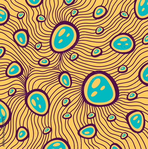 Zen-tangle or Zen-doodle abstract texture background beige blue