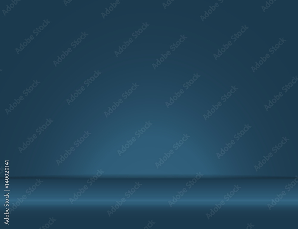 Obraz premium blue light rays room studio background vector