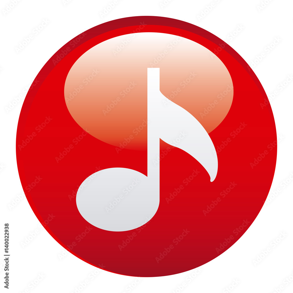 red music emblem icon, vector illustraction design