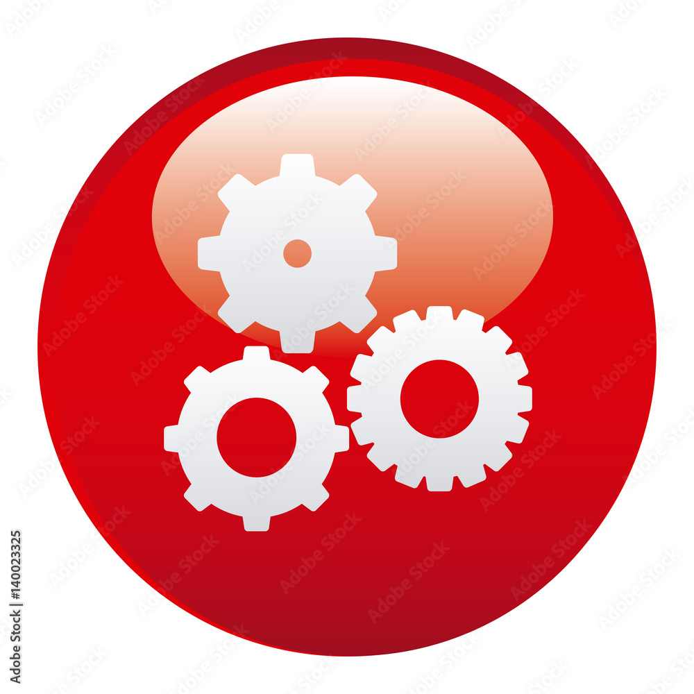 red gears emblem icon, vector illustraction design red gears emblem icon, vector illustraction design