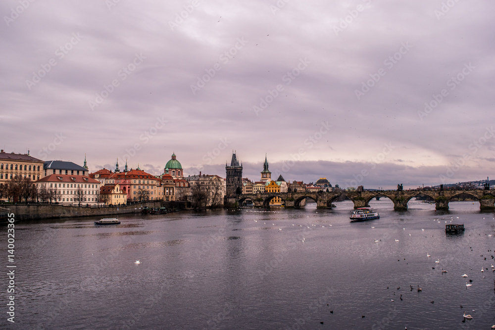 Prague Bridge over Danube
