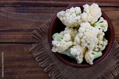 Fresh organic cauliflower