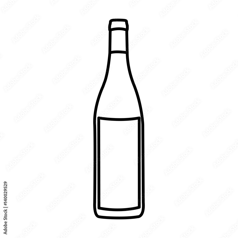 figure wine bottle icon, vector illustraction design