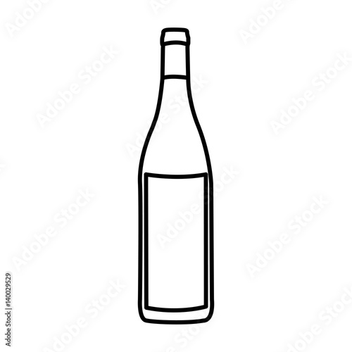figure wine bottle icon, vector illustraction design