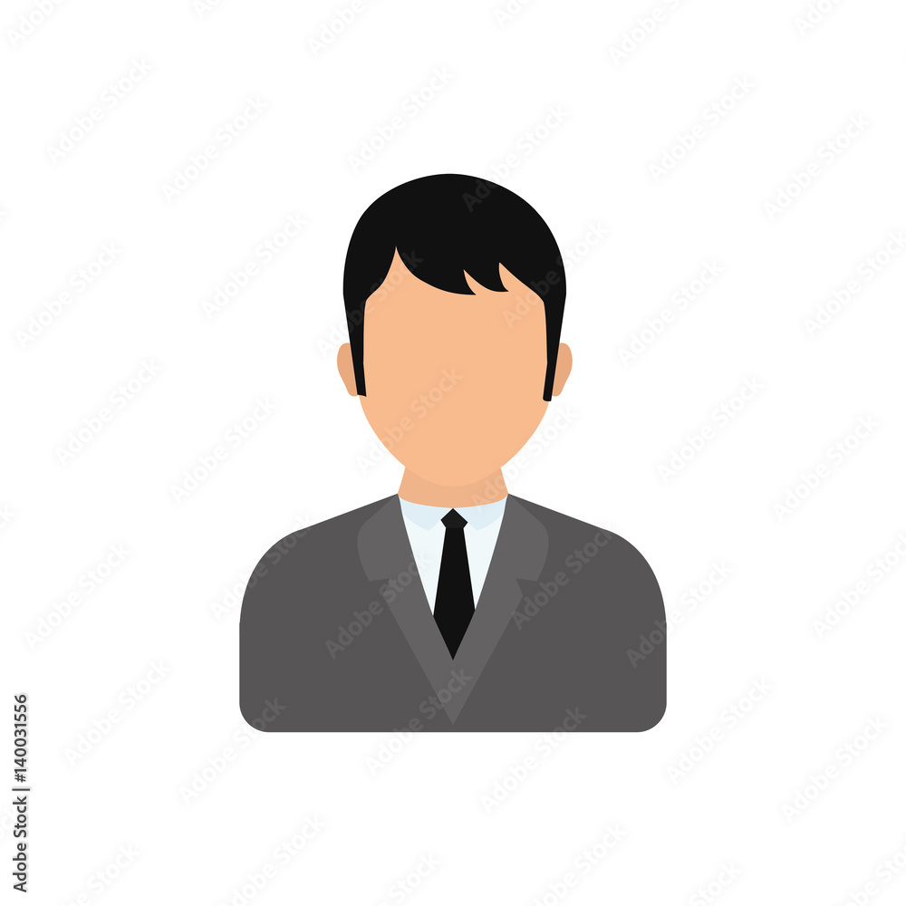 Men faceless profile icon vector illustration graphic design