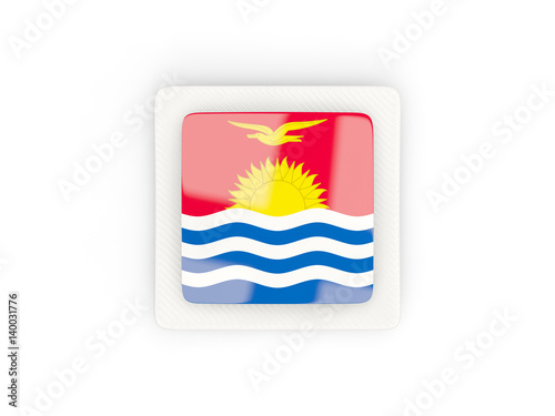 Free Download Square carbon icon with flag of kiribati - GFXLoad