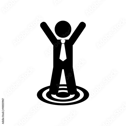 Businessman executive pictogram icon vector illustration graphic design