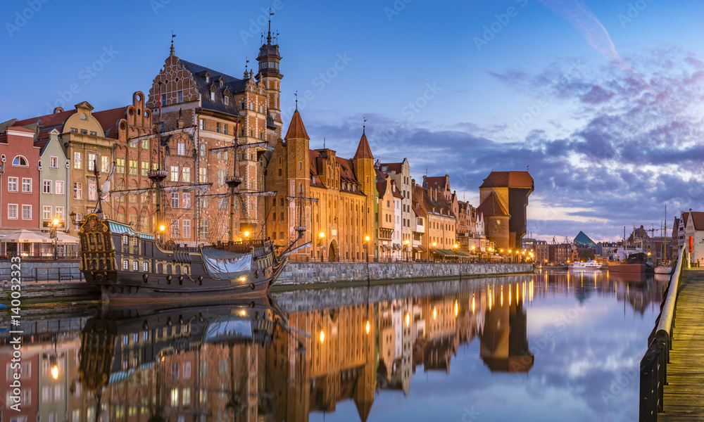 Cityscape of Gdansk in Poland