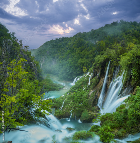 Waterfalls in Plitvice National Park, Croatia