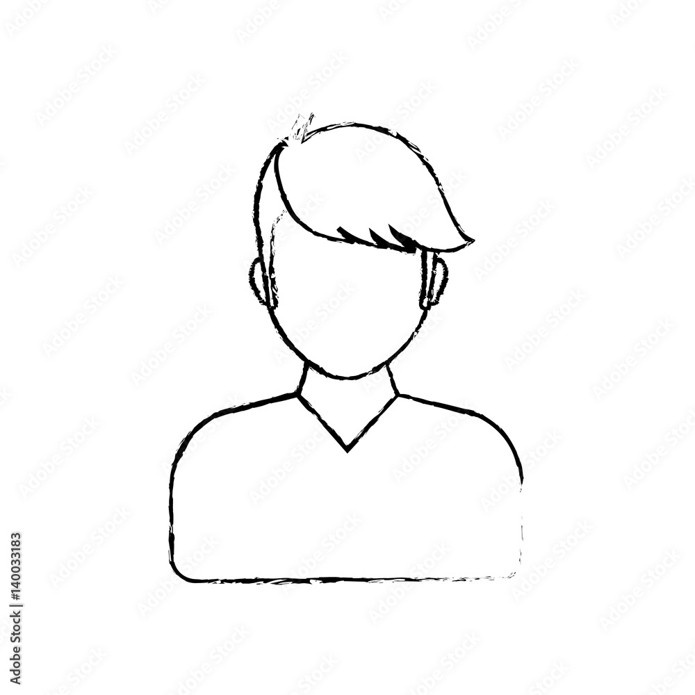 Men faceless profile icon vector illustration graphic design
