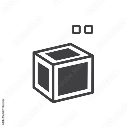 square 3D print Normal icon
