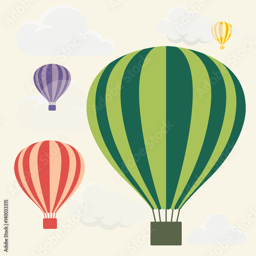 colourful hot air balloons