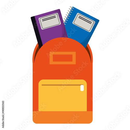 school bag book notebook vector illustration eps 10