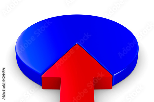 financial diagramme on whit...