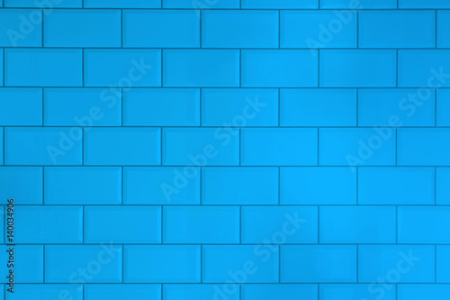 Blue tiles brick background
