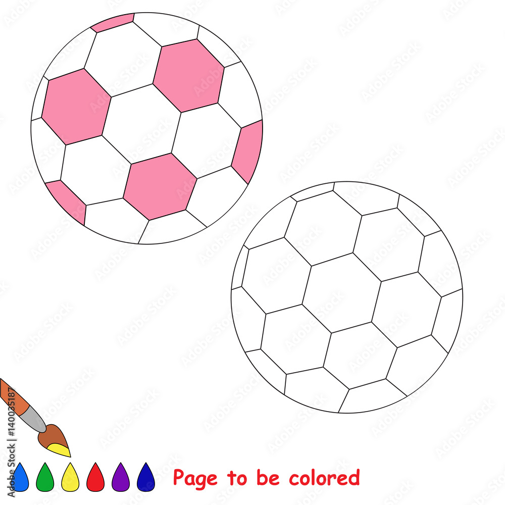Obraz premium Page to be colored, simple education game for kids.