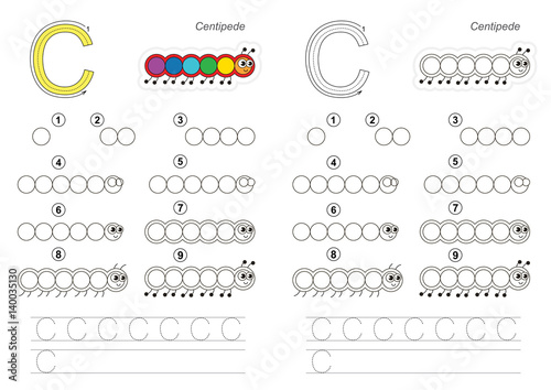 Drawing tutorial for letter.