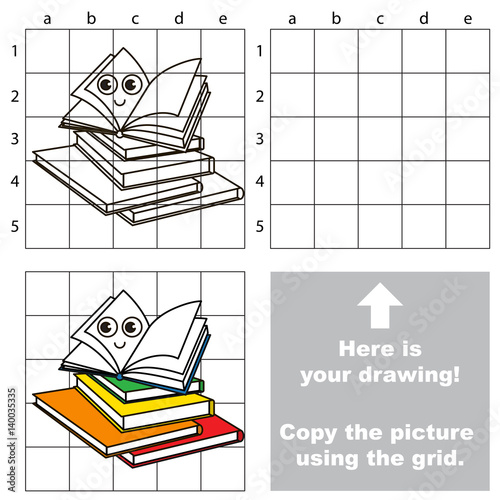 Copy the image using grid, the simple educational kid game.