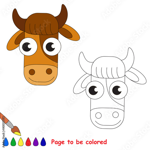 Page to be colored, simple education game for kids.