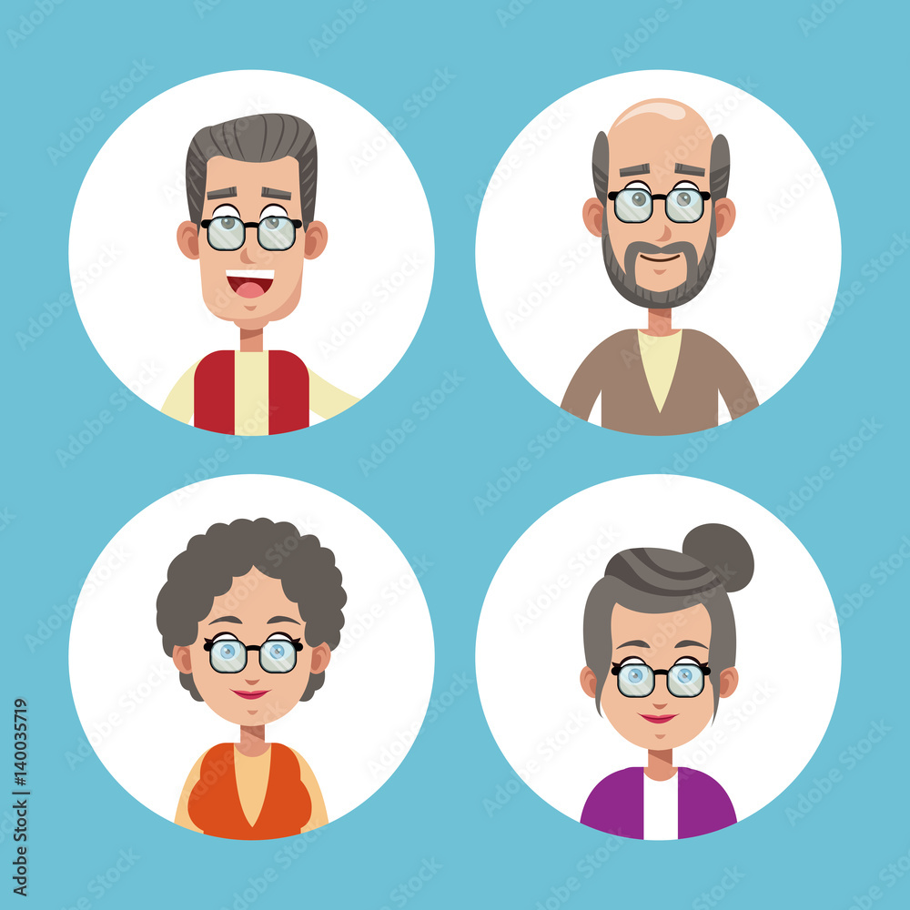 group grandparents family icons vector illustration eps 10 group grandparents family icons vector illustration eps 10