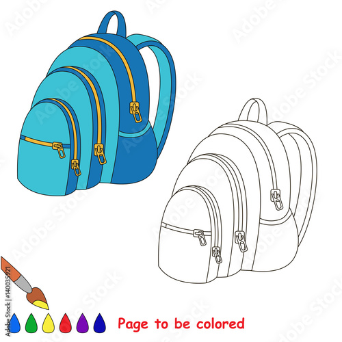 Page to be colored, simple education game for kids.