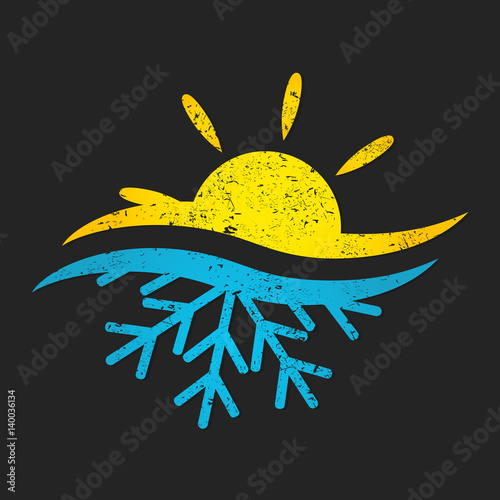Snowflake and sun design