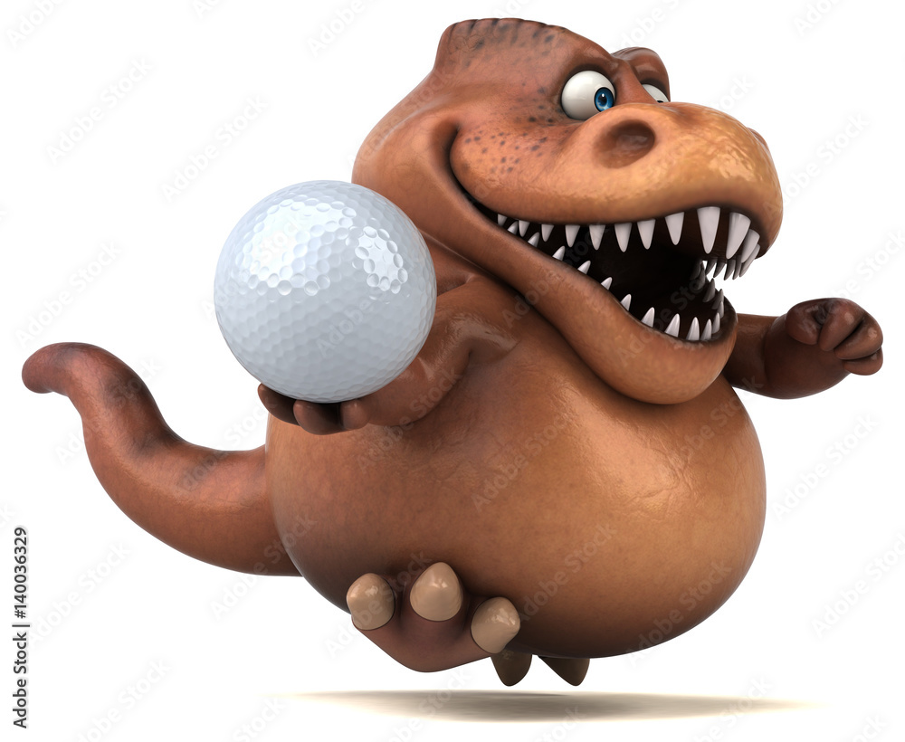 Naklejka premium Fun Trex - 3D Illustration