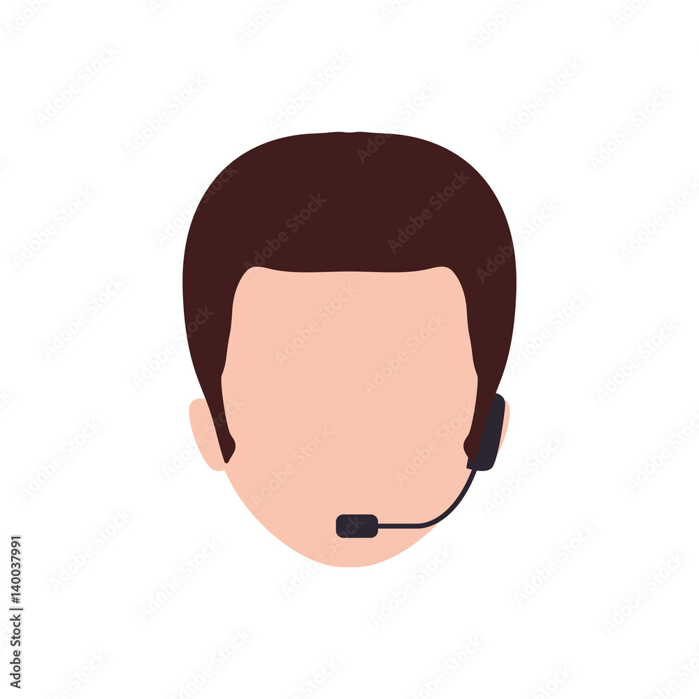 Call center operator icon vector illustration graphic design Call center operator icon vector illustration graphic design