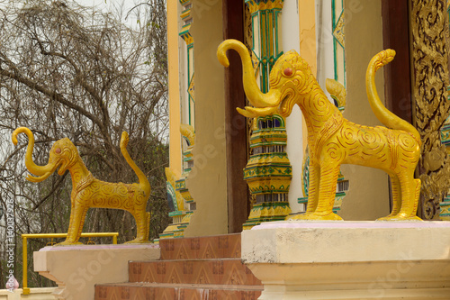 The Lion statues at Temple, photo