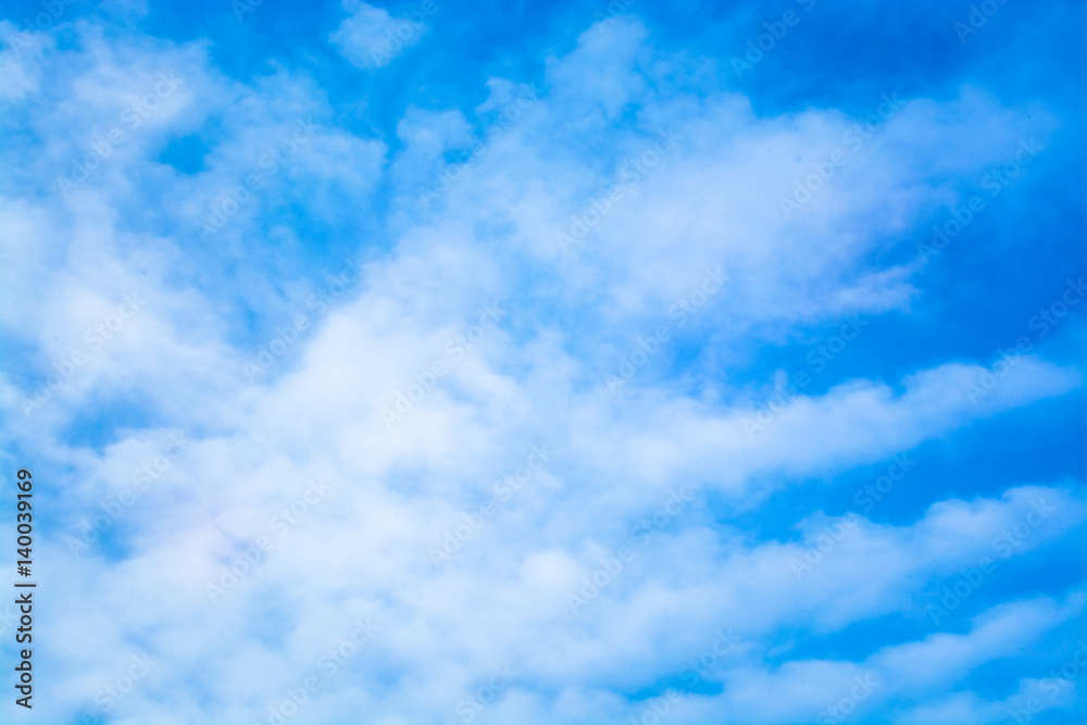 Obraz premium Blue sky with clouds. tinted