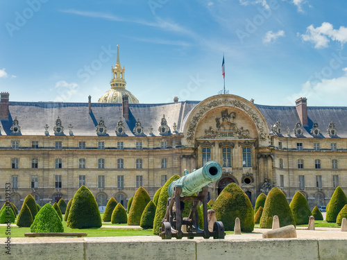 Main entrance of the Hotel Des Invalides in Paris photo