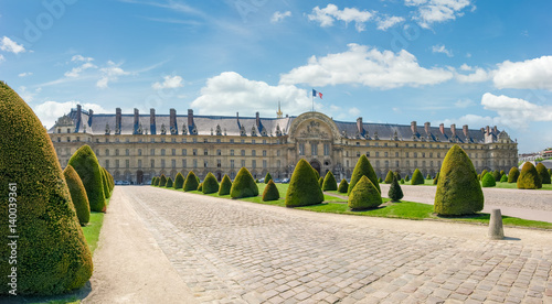Northern facade of the Hotel Des Invalides in Paris