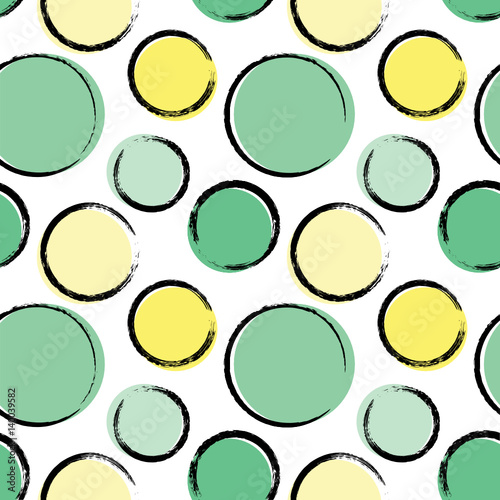 Seamless vector pattern with circles