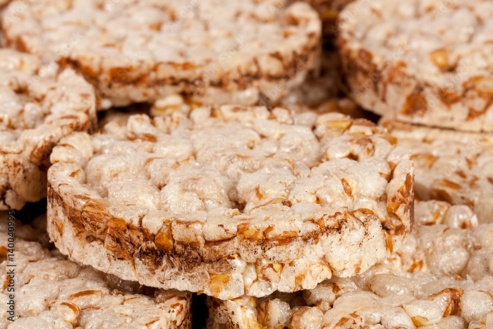 stack of grain crispbreads closeup as background stack of grain crispbreads closeup as background