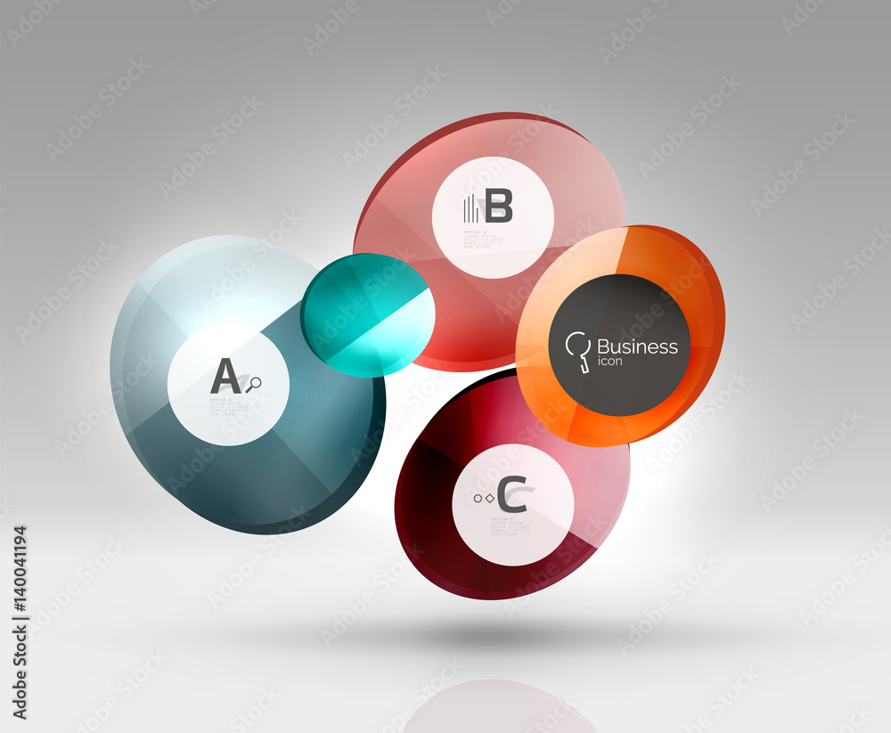 Circle modern business infographics design template Circle modern business infographics design template