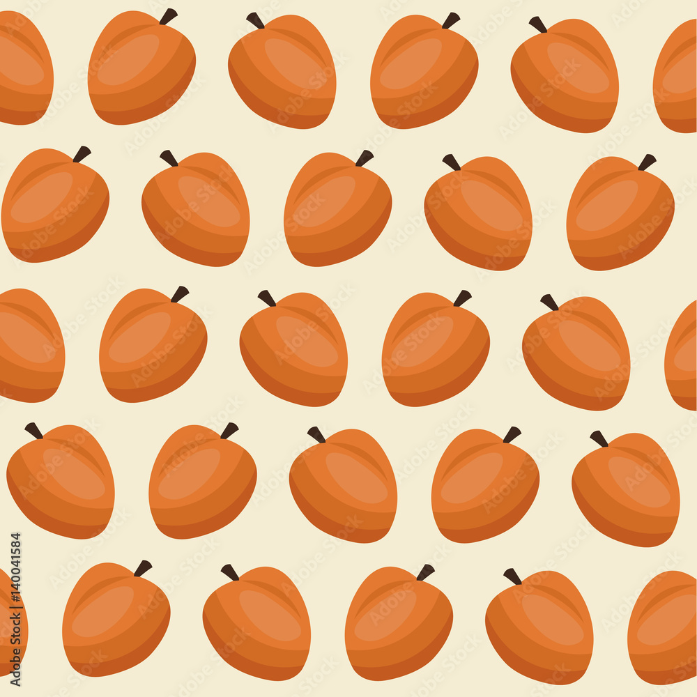 fruit peach seamless pattern vector illustration eps 10
