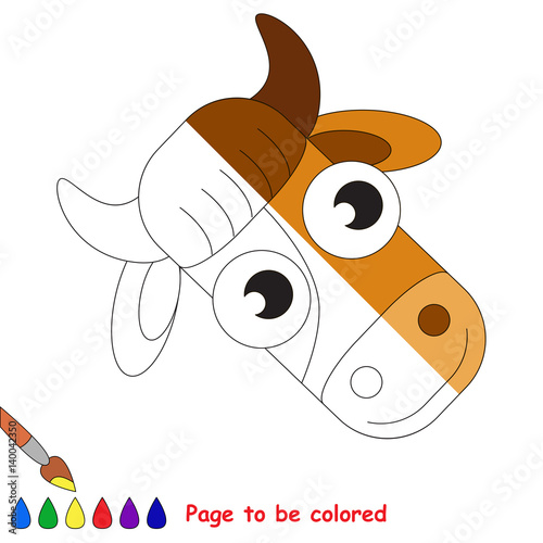 Kid game to be colored by example half.