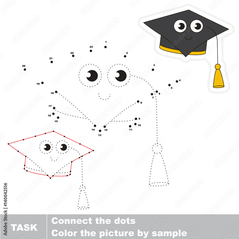 Vector trace educational game for preschool kids.