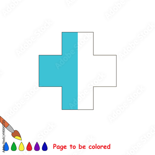 Kid game to be colored by example half.