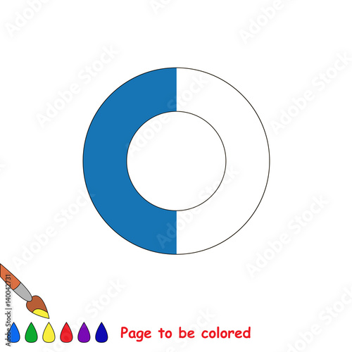 Kid game to be colored by example half.