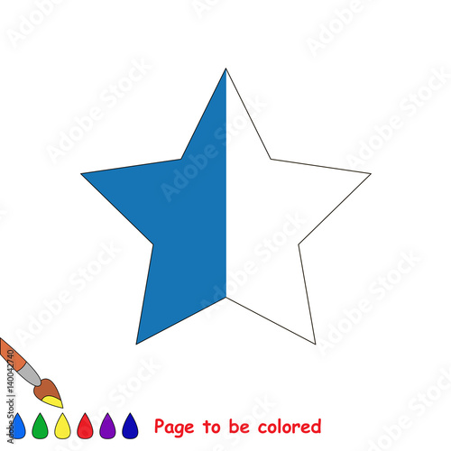 Kid game to be colored by example half.