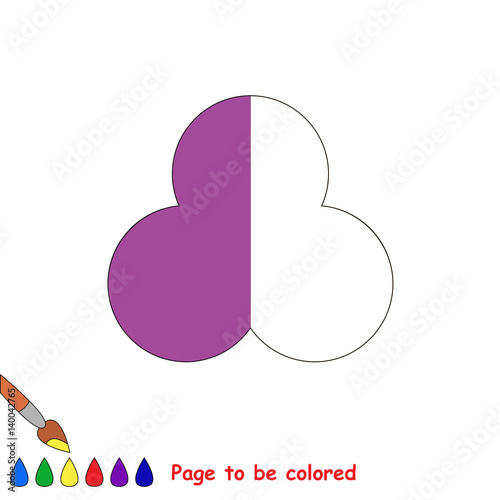 Kid game to be colored by example half.