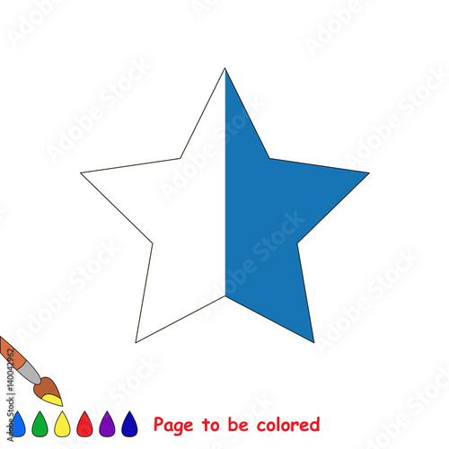 Kid game to be colored by example half.
