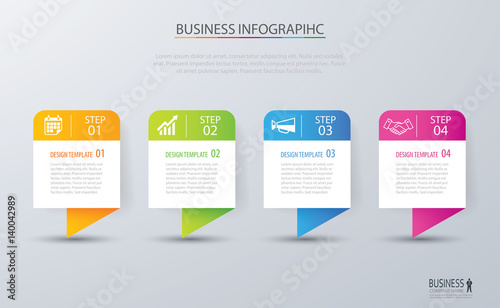 Infographic tab design vector and marketing template business. Can be used for workflow layout, diagram, annual report, web design. Business concept with 6 options, steps or processes.