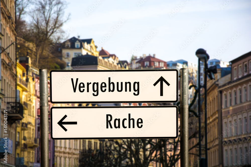 Obraz premium Schild 206 - Vergebung