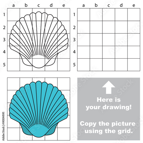 Copy the image using grid, the simple educational kid game.