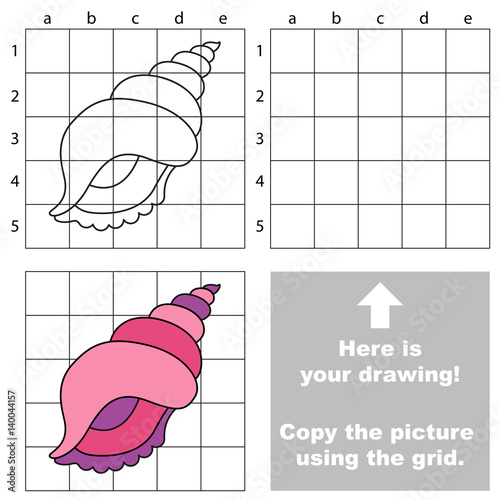 Copy the image using grid, the simple educational kid game.