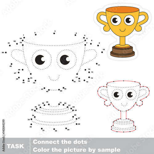 Vector trace educational game for preschool kids.